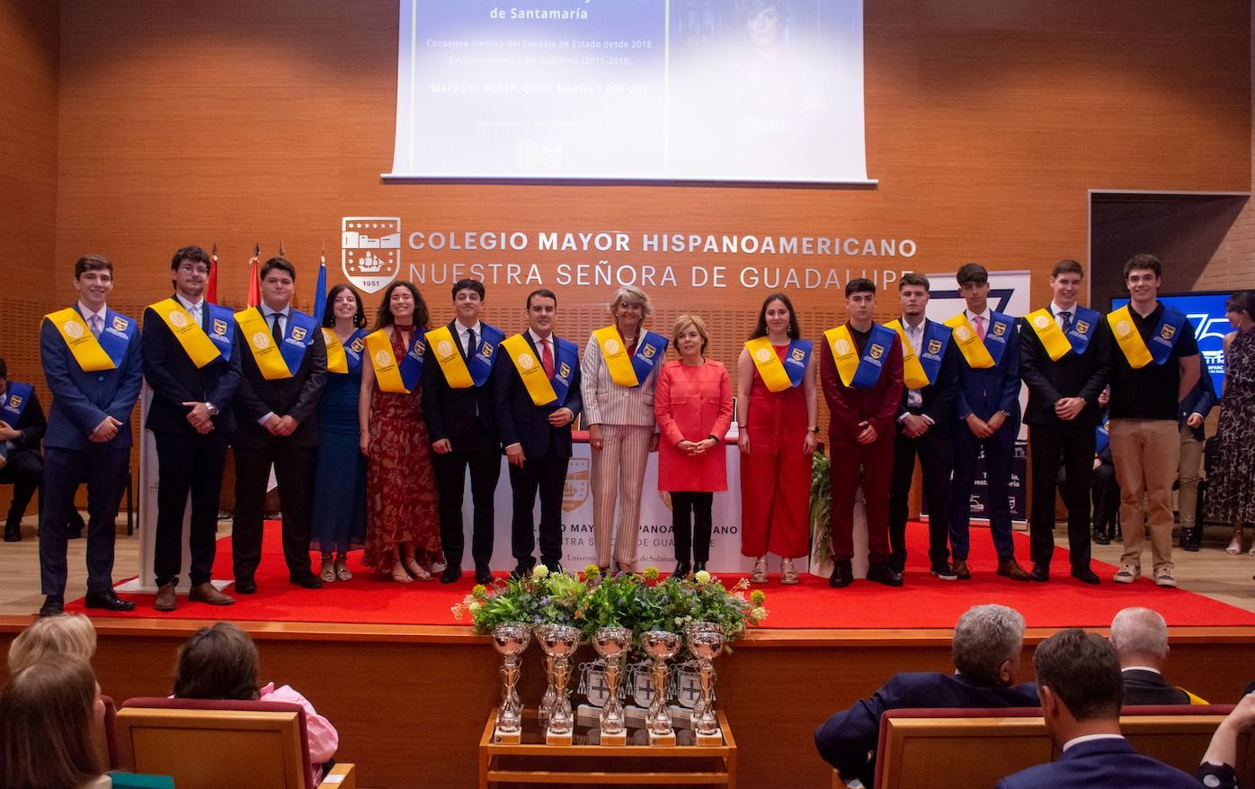Soraya Sáenz de Santamaría clausura el curso en el Colegio Mayor Hispanoamericano, que celebra su 75 aniversario