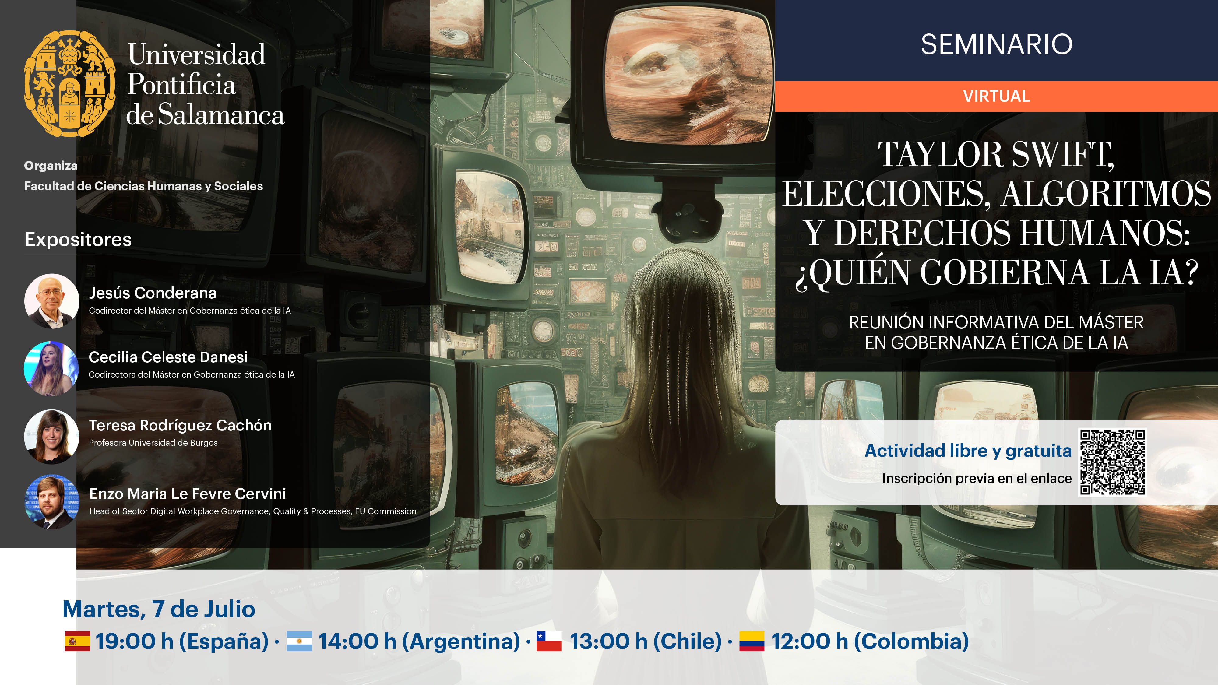 Seminario Taylor Swift, Elecciones, Algoritmos y Derechos Humanos: ¿Quién gobierna la IA?