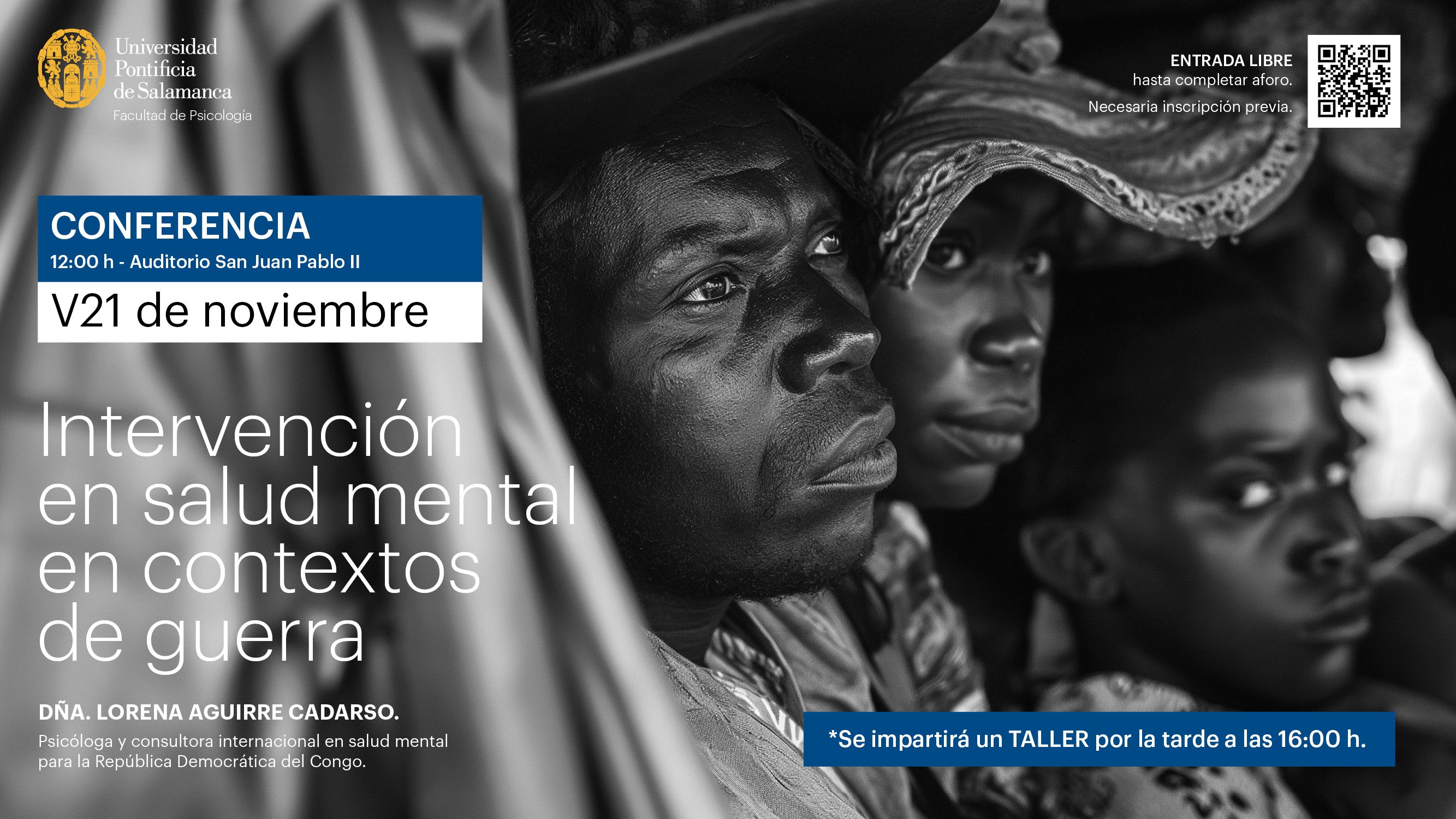 Conferencia 'Intervención en salud mental en contextos de guerra'