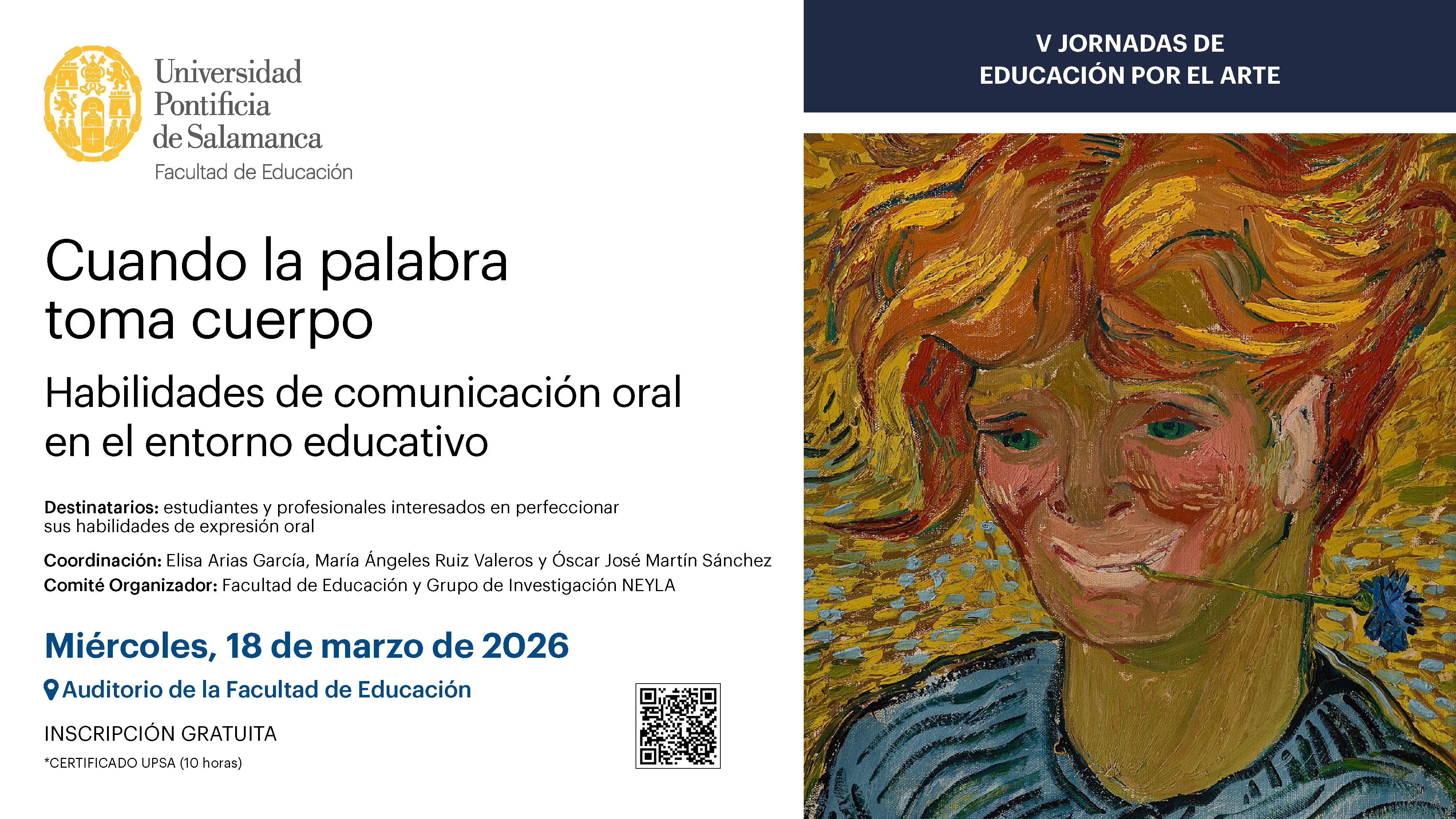 V Jornadas de Educación por el Arte. Cuando la palabra toma cuerpo