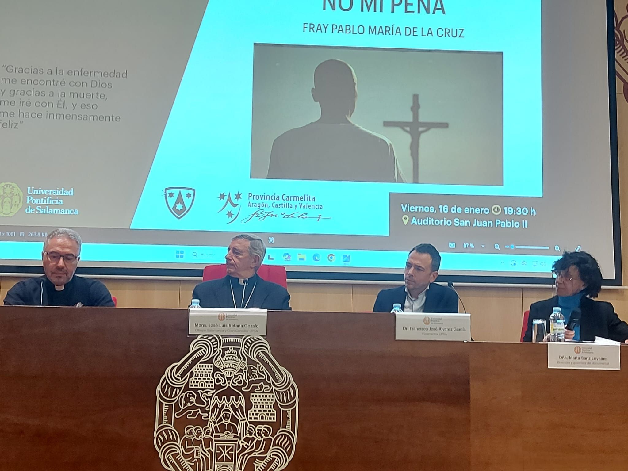 La UPSA acoge la ‘premier’ del documental sobre la vida del joven carmelita Pablo María de la Cruz